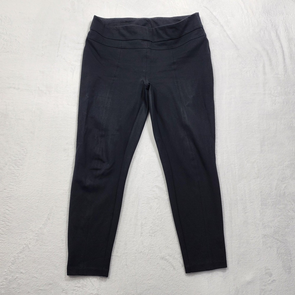 Bar III Leggings Womens XL Black Ponte Mid Rise Ankle Pull On Stretch Casual